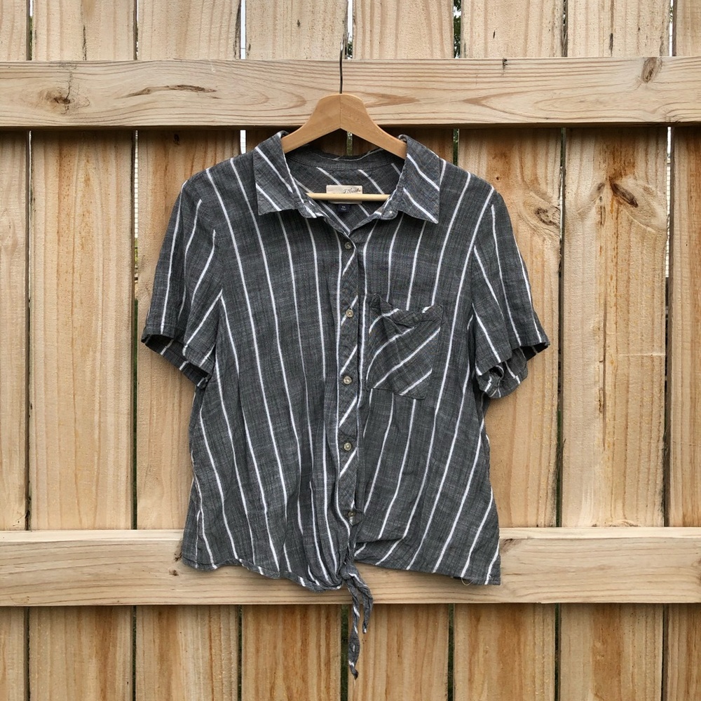Universal Thread XXL Linen Striped Shirt